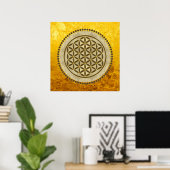 BLUME von LIFE - Symbol "Sacred Geometrie" Art. 2 Poster (Heimbüro)