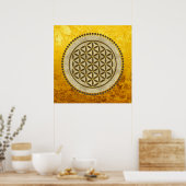 BLUME von LIFE - Symbol "Sacred Geometrie" Art. 2 Poster (Küche)