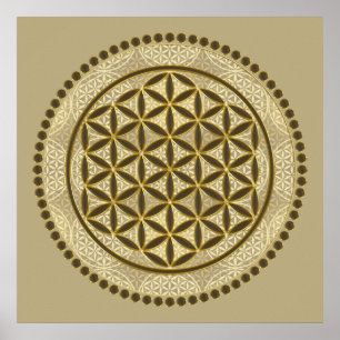 BLUME von LIFE - Symbol "Sacred Geometrie" Art. 2 Poster