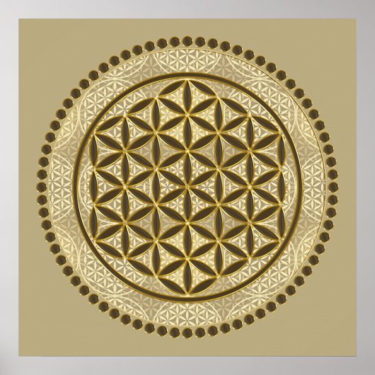 BLUME von LIFE - Symbol "Sacred Geometrie" Art. 2 Poster (Vorne)