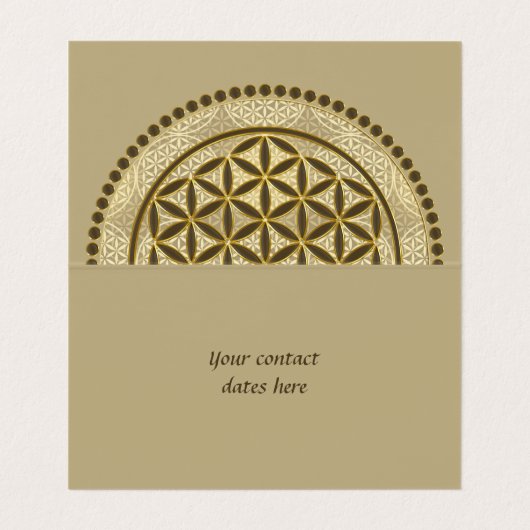 BLUME von LIFE - Symbol "Sacred Geometrie" Art. 2 Visitenkarten (Innenseite Aufgefaltet)