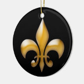 Blume von Lis Black and Gold Christmas Keramik Ornament (Links)