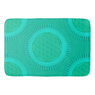 Blume von Live - Sonne - nahtloses Muster 2 Badematte