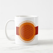 Blume von Live / sonniges Design | dunkelroter Str Kaffeetasse (Links)
