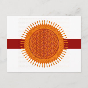Blume von Live / sonniges Design   dunkelroter Str Postkarte