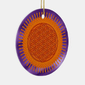 Blume von Live / sonniges Design | Lippenwellen Keramik Ornament (Rechts)