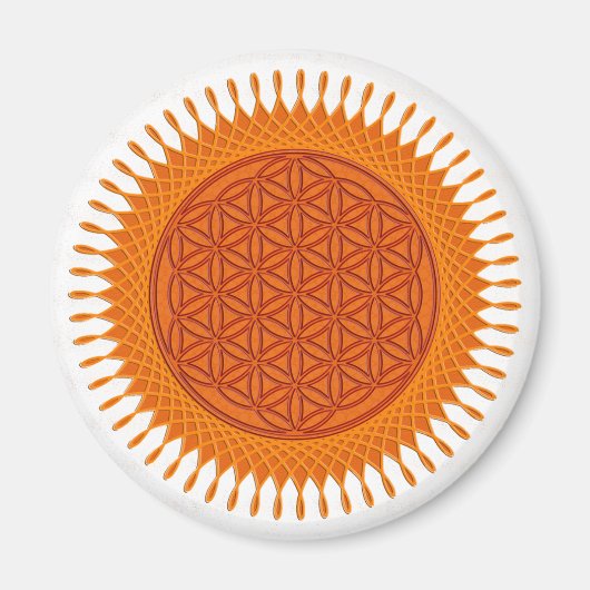 Blume von Live / sonniges Design Magnet (Vorne)