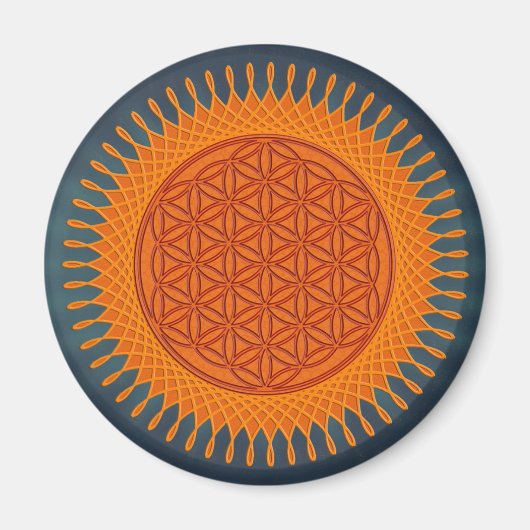 Blume von Live / sonniges Design Magnet (Vorne)