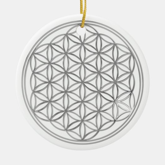 Blume von Live/von Silber Keramikornament (Vorne)