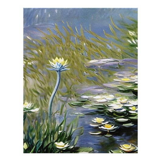 Blume von Lush Agapanthus in Giverny Fotodruck (Vorne)