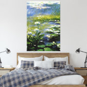 Blume von Lush Agapanthus in Giverny Leinwanddruck (Insitu (Schlafzimmer))