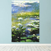 Blume von Lush Agapanthus in Giverny Leinwanddruck (Insitu (Holzboden))