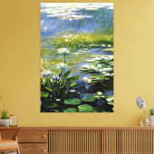 Blume von Lush Agapanthus in Giverny Leinwanddruck (Insitu (Wohnzimmer))