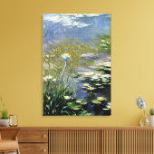 Blume von Lush Agapanthus in Giverny Leinwanddruck (Insitu (Wohnzimmer))