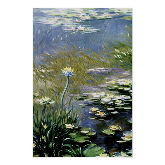 Blume von Lush Agapanthus in Giverny Poster (Vorderseite)