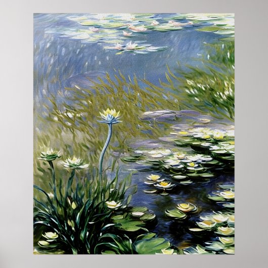 Blume von Lush Agapanthus in Giverny Poster (Vorne)