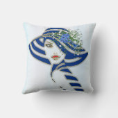 Blume von Mais und Weißrosen Kissen (Rückseite)