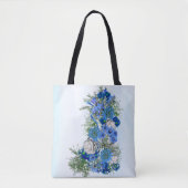 Blume von Mais und Weißrosen Tasche (Vorderseite)