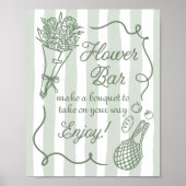 Blume von marktüblichem Brautparty - Bar Poster (Vorne)
