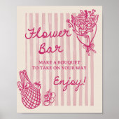 Blume von marktüblichem Brautparty - Bar Poster (Vorne)