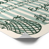 Blume von marktüblichem Brautparty - Bar Poster (Ecke)