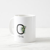 Blume von Monogramm Kaffee-Tasse Kaffeetasse (Vorderseite Links)