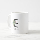 Blume von Monogramm Kaffee-Tasse Kaffeetasse (Vorderseite Links)