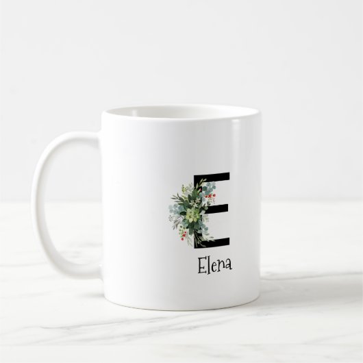 Blume von Monogramm Kaffee-Tasse Kaffeetasse (Links)