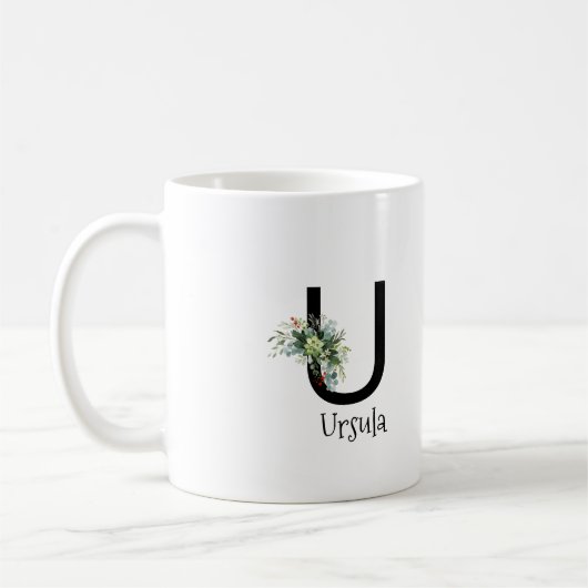 Blume von Monogramm Kaffee-Tasse Kaffeetasse (Links)