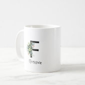 Blume von Monogramm Kaffee-Tasse Kaffeetasse (Vorderseite Links)