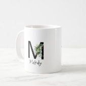 Blume von Monogramm Kaffee-Tasse Kaffeetasse (Vorderseite Links)