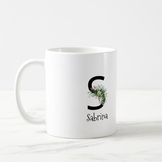Blume von Monogramm Kaffee-Tasse Kaffeetasse (Links)