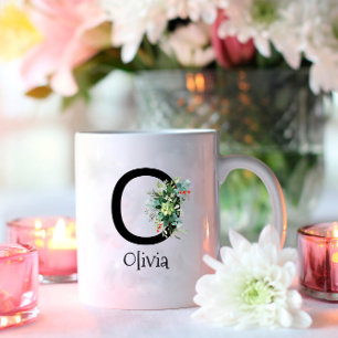 Blume von Monogramm Kaffee-Tasse Kaffeetasse