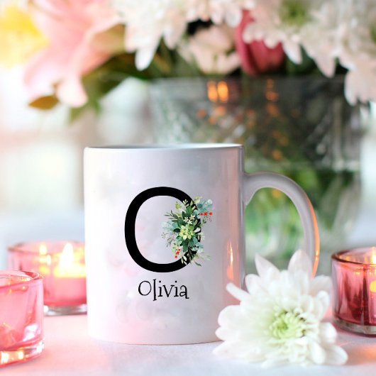 Blume von Monogramm Kaffee-Tasse Kaffeetasse