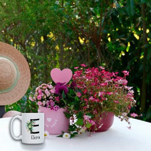 Blume von Monogramm Kaffee-Tasse Kaffeetasse