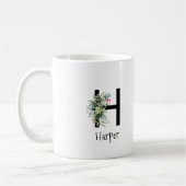 Blume von Monogramm Kaffee-Tasse Kaffeetasse (Links)