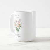 Blume von Narcissus mit dem Floralvogel im Dezembe Kaffeetasse (Vorderseite Links)