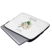 Blume von Narcissus mit dem Floralvogel im Dezembe Laptopschutzhülle (Vorne Knopf)