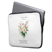 Blume von Narcissus mit dem Floralvogel im Dezembe Laptopschutzhülle (Vorderseite Links)