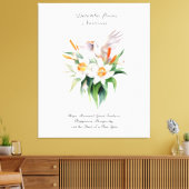 Blume von Narcissus mit dem Floralvogel im Dezembe Leinwanddruck (Insitu (Wohnzimmer))