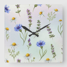 Blume von Natasha Us Quadratische Wanduhr