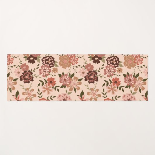 Blume von Naturblumenpfirsichwein Yogamatte (Vorderseite (Horizontal))