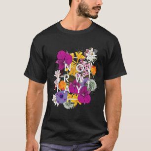 Blume von Norwegen Word Art - Stolz Norwegens T-Shirt