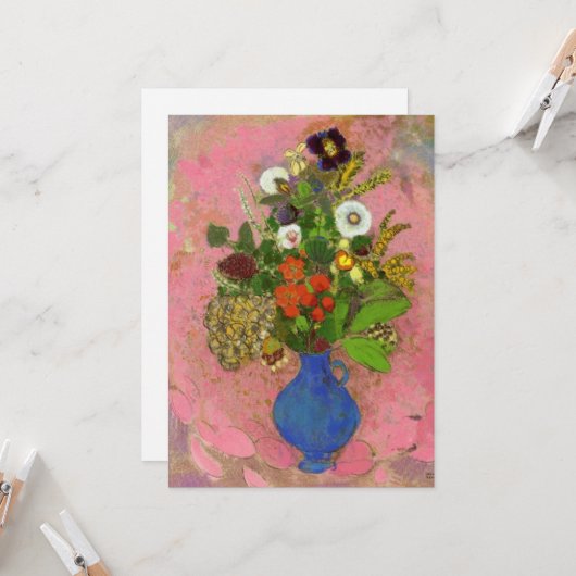 Blume von Odilon Redon Karte (Vorderseite/Rückseite Beispiel)