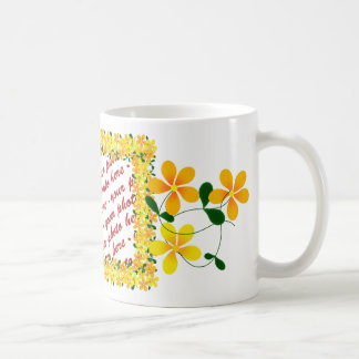Blume von Orange und Gelb Kaffeetasse