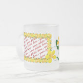 Blume von Orange und Gelb Mattglastasse (Vorderseite Links)