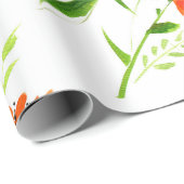 Blume von Orangenmohn mit Wasserfarbe Geschenkpapier (Rolleneckpunkt)