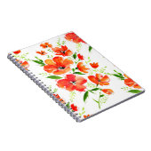 Blume von Orangenmohn mit Wasserfarbe Notizblock (Rechte Seite)