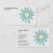 Blume von Papier - Blaues Grünbuch Visitenkarte (Vorne/Hinten)