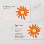 Blume von Papier - Orange Visitenkarte (Vorne/Hinten)